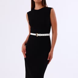 Ремень женский, 110×2.5 см, пряжка металл, золотистая, белый