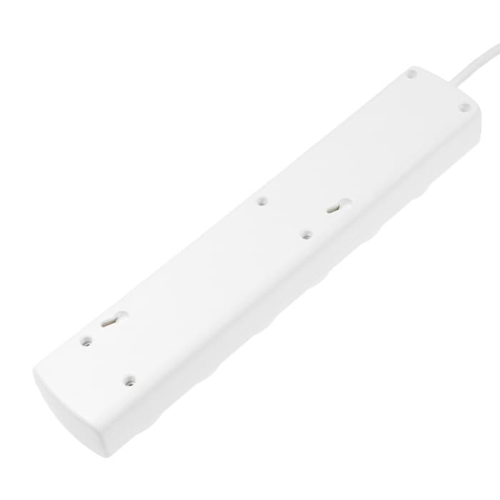 Сетевой фильтр Luazon Lighting, 5 розеток, 5 м, 2200 Вт, 3х0.75 мм2, 10 A, 220 В, c предохранителем, белый