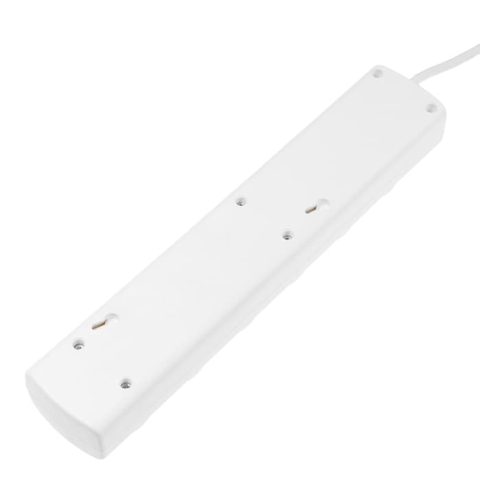 Сетевой фильтр Luazon Lighting, 5 розеток, 5 м, 3500 Вт, 3×1 мм2, 16 A, 220 В, c предохранителем, белый