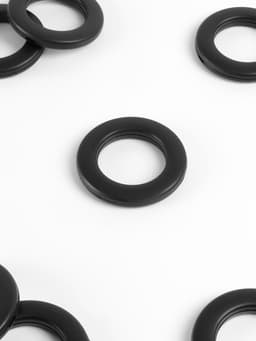 Люверсы для штор, d=3.5/5.5 см, 10 шт., матовые, чёрные