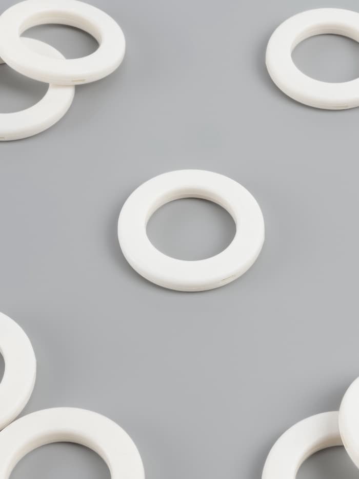 Люверсы для штор, d=3.5/5.5 см, 10 шт., матовые, белые