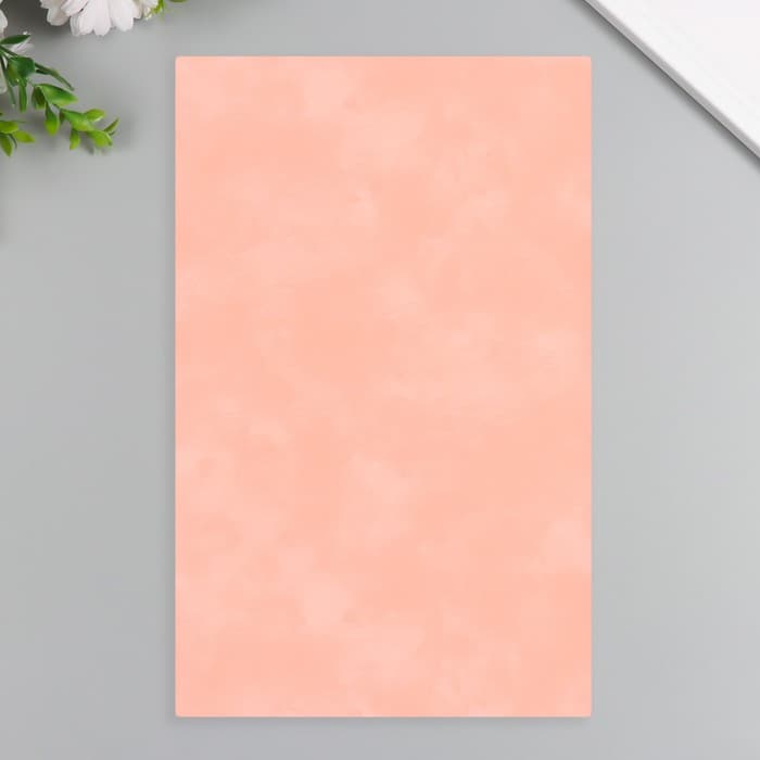 Лист для творчества искусственная кожа «Масло. Матовый», персиковый лист 33×20 см, толщина 0.74 мм