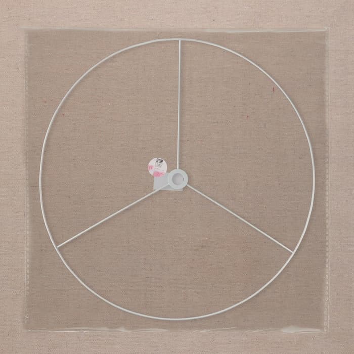 Основа для плетения торшера «Круг», металлическая, d=50/50, 4 см, белая