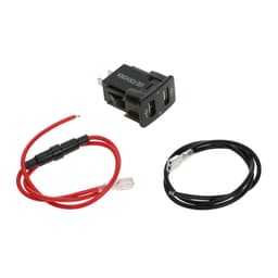 Зарядное устройство, 12-24 В, 2 USB, 4.2 А, вольтметр, черный