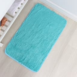 Коврик Доляна «Пушистик», 50×80 см, лазурный