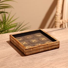 Игра настольная «Крестики-нолики», 16×16 см, полирезин, кость