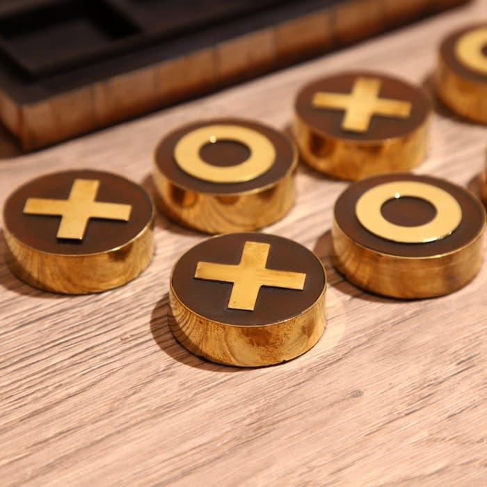 Игра настольная «Крестики-нолики», 16×16 см, полирезин, кость