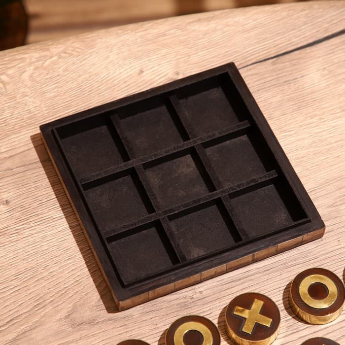 Игра настольная «Крестики-нолики», 16×16 см, полирезин, кость