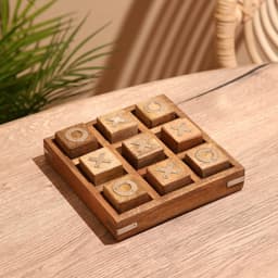 Игра настольная «Крестики-нолики», 17×17 см, манговое дерево, сталь