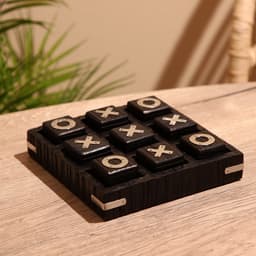 Игра настольная «Крестики-нолики», 17×17 см, манговое дерево, сталь