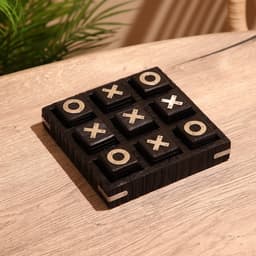 Игра настольная «Крестики-нолики», 17×17 см, манговое дерево, сталь