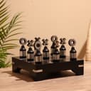 Игра настольная «Крестики-нолики», 20×20 см, манговое дерево, сталь