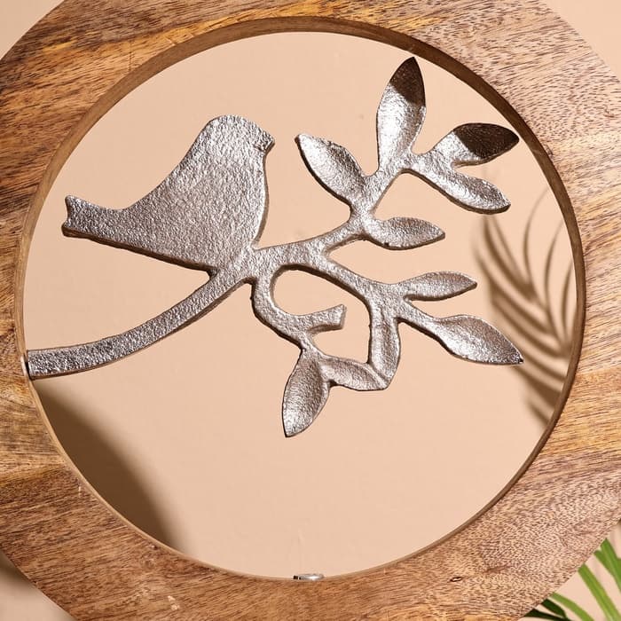 Сувенир интерьерный в деревянном кольце «Птичка», 30×8×33 см