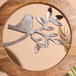 Сувенир интерьерный в деревянном кольце «Птичка», 30×8×33 см