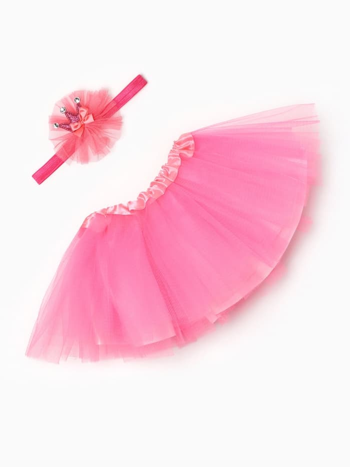 Набор для фотосессии (юбка, повязка) «Крошка Я. Маленькая принцесса», фуксия, 17 см