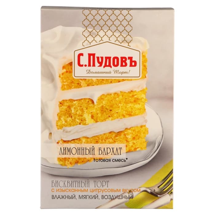 Торт «Лимонный бархат» С.Пудовъ, 400 г