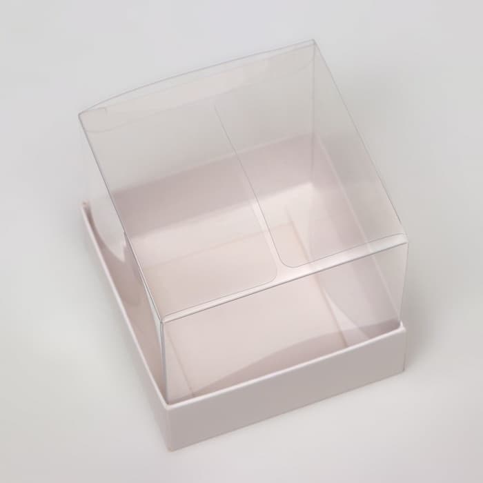 Коробка для пирожных, белый, 8×8×8 см Кондитерская упаковка