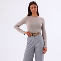 Ремень женский, 110×4 см, пряжка металл, золотистая, бежевый