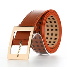 Ремень женский, 110×4 см, пряжка металл, золотистая, рыжий