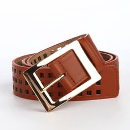 Ремень женский, 110×4 см, пряжка металл, золотистая, рыжий