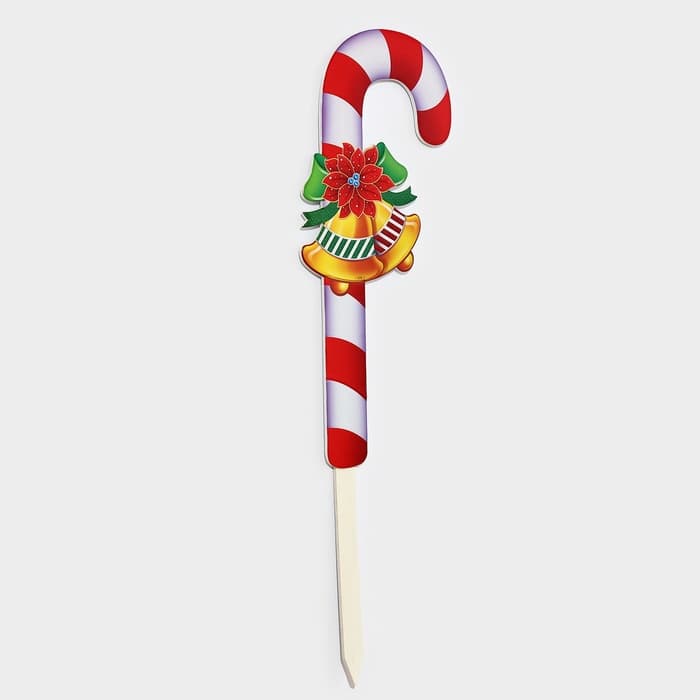 Новогодний топпер декоративный трость «Колокольчики», 16.7×67.5 см