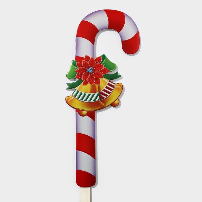 Новогодний топпер декоративный трость «Колокольчики», 16.7×67.5 см