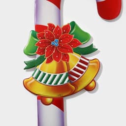 Новогодний топпер декоративный трость «Колокольчики», 16.7×67.5 см