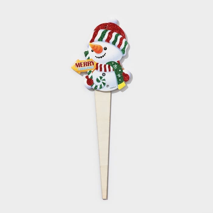 Новогодний топпер декоративный «Снеговичок», 8×24.5 см