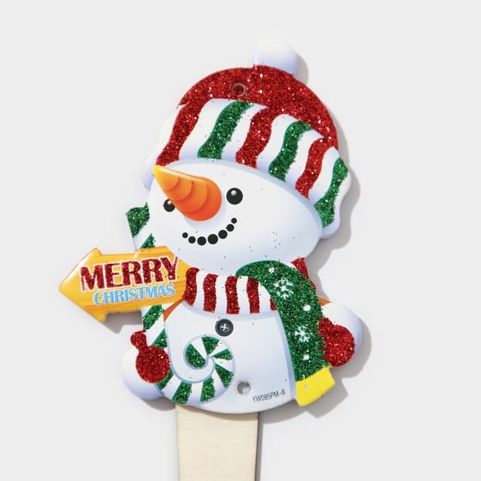 Новогодний топпер декоративный «Снеговичок», 8×24.5 см