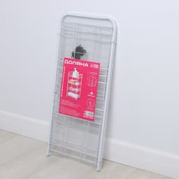Этажерка напольная 4-х секционная Доляна, на колёсах, 31×34×77 см, белая