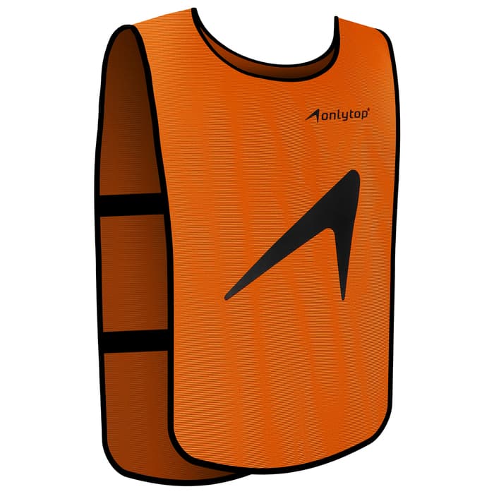 Манишка футбольная ONLYTOP, р. 50-56, на резинке, оранжевая