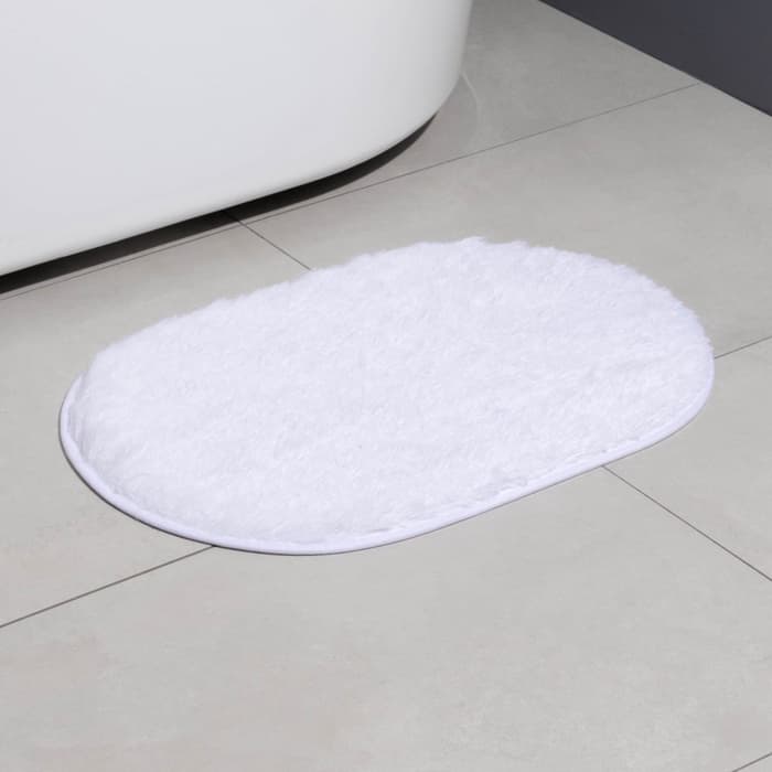 Коврик Доляна «Пушистик», 38×59 см, белый