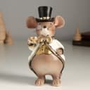 Фигурка полистоун «Мышонок в цилиндре и белом фраке», 8×8×16.5 см