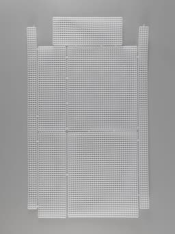 Канва-основа для вышивания шоппера, пластиковая, 34×54 см, белая