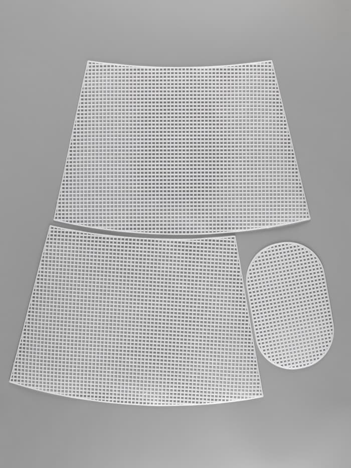 Канва-основа для вышивания корзины, пластиковая, 40.5×26.5×29 см, 20×12.5 см, белая