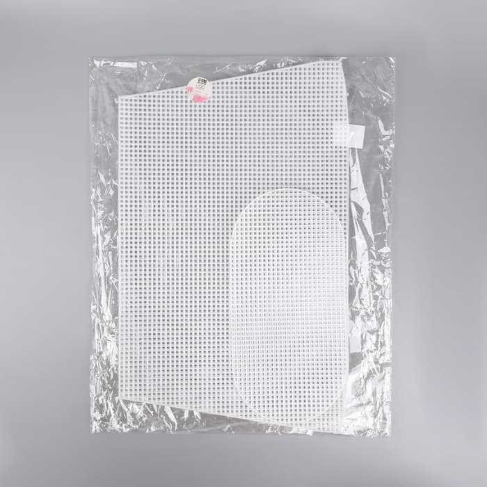 Канва-основа для вышивания корзины, пластиковая, 47.5×29.5×38.5 см, 30×15 см, цвет белый