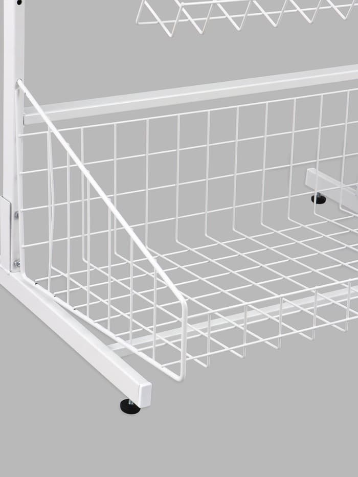 Стойка прикассовая 190×64.5×55, 3 корзины, 3 гребёнки, белая