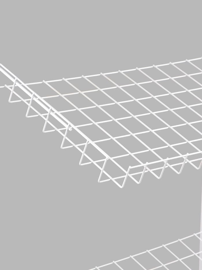 Стойка прикассовая 190×64.5×55, 3 корзины, 3 гребёнки, белая