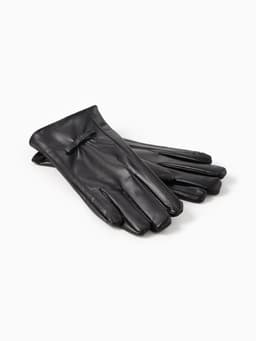 Перчатки женские, без утеплителя, безразмерные, чёрные