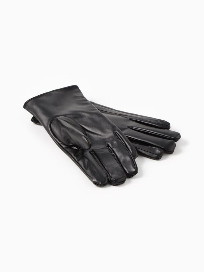 Перчатки женские, без утеплителя, безразмерные, чёрные