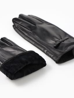 Перчатки женские, без утеплителя, безразмерные, чёрные