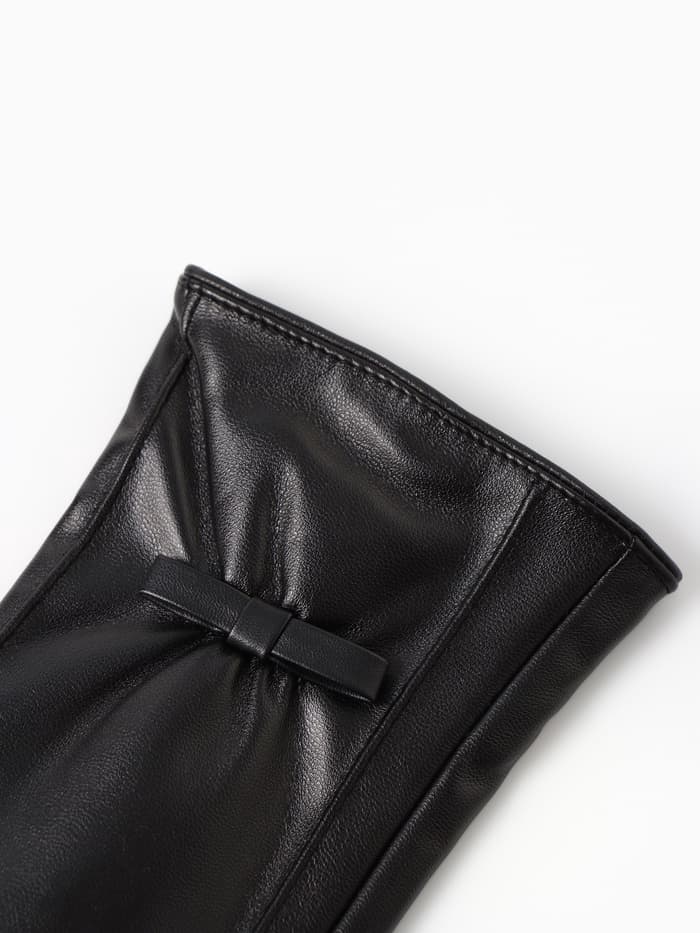 Перчатки женские, без утеплителя, безразмерные, чёрные