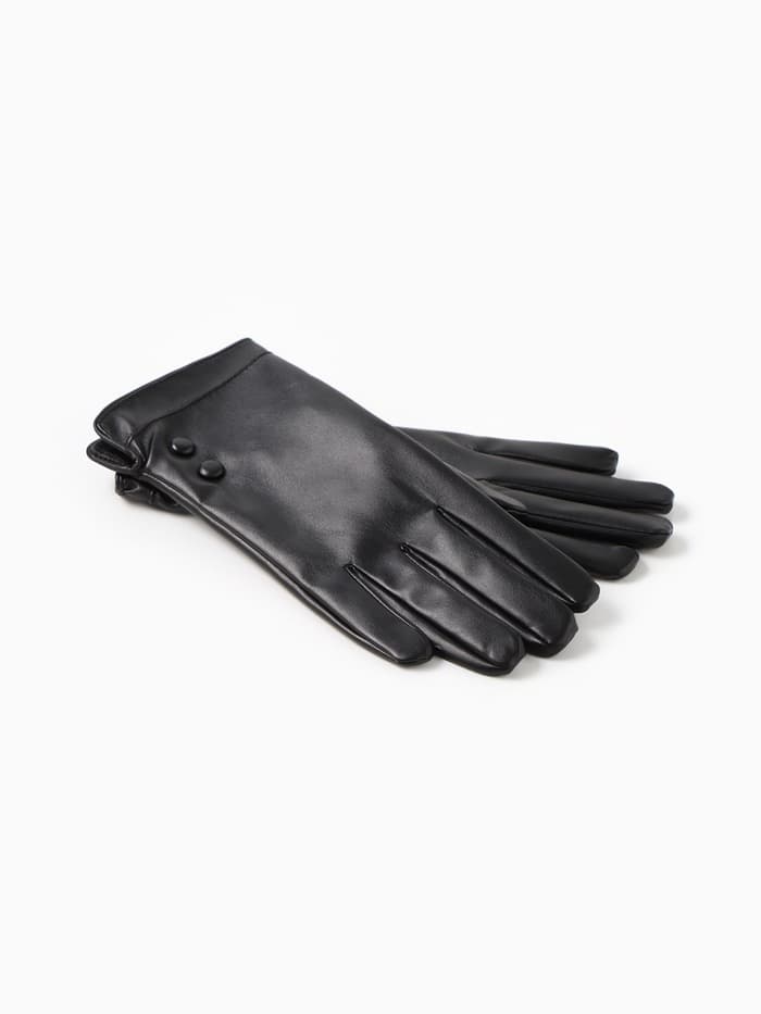 Перчатки женские, без утеплителя, безразмерные, чёрные