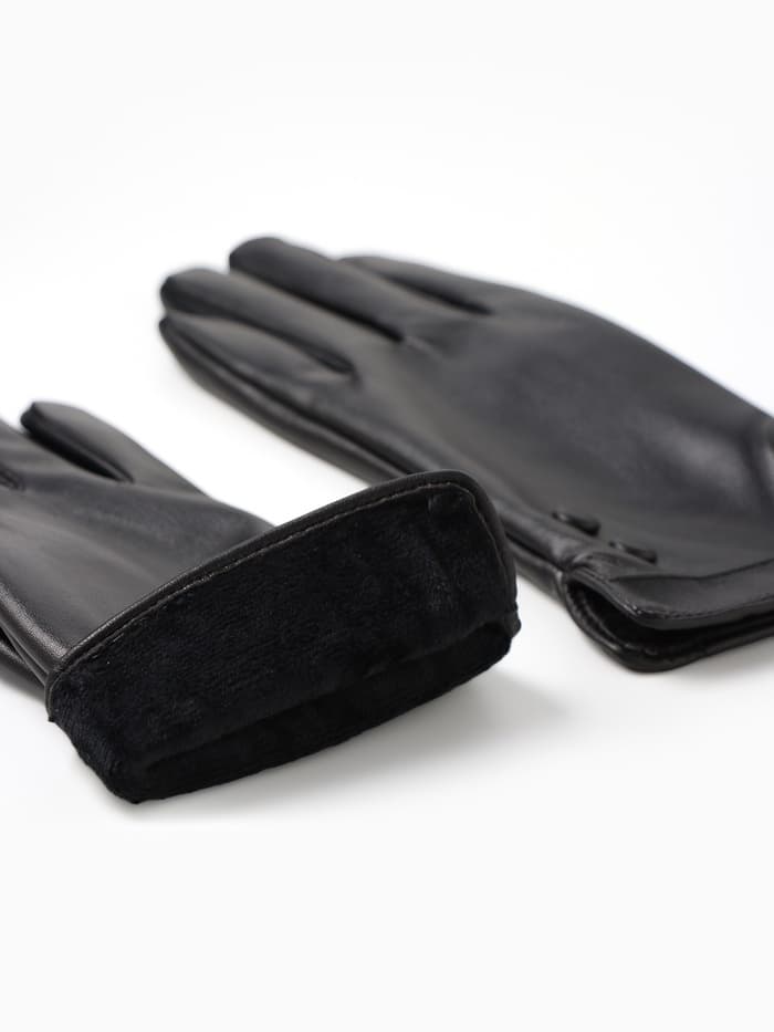 Перчатки женские, без утеплителя, безразмерные, чёрные