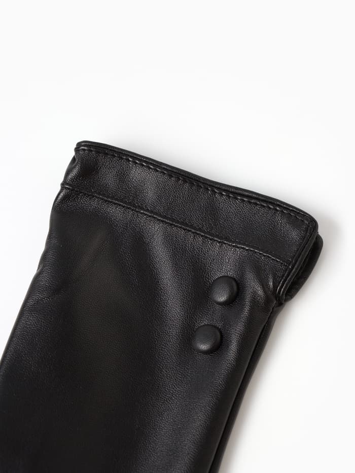 Перчатки женские, без утеплителя, безразмерные, чёрные