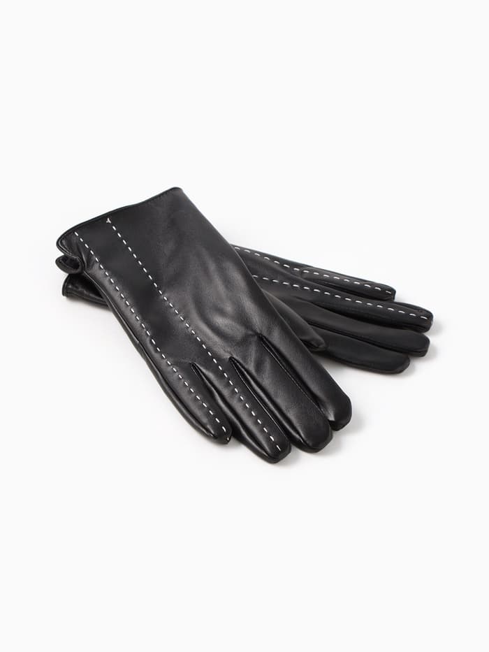 Перчатки женские, без утеплителя, безразмерные, чёрные