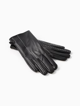 Перчатки женские, без утеплителя, безразмерные, чёрные