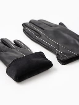 Перчатки женские, без утеплителя, безразмерные, чёрные