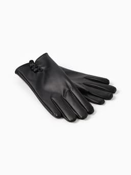 Перчатки женские, без утеплителя, безразмерные, чёрные