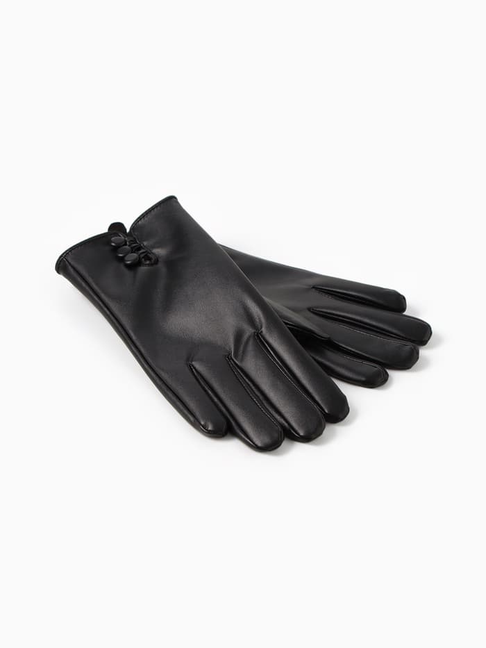 Перчатки женские, без утеплителя, безразмерные, чёрные